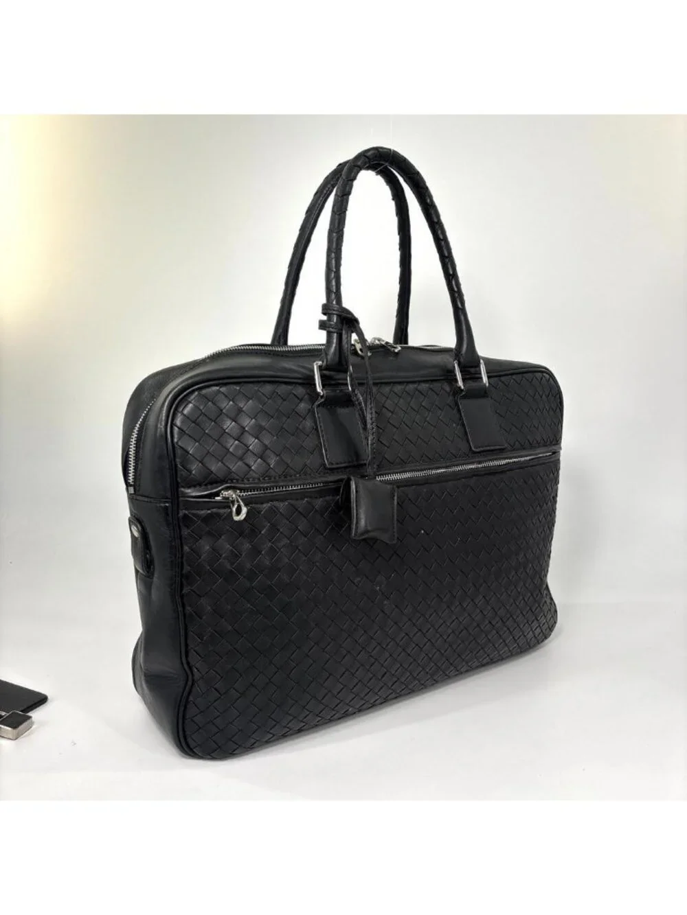 Bottega Veneta Super Intretchart Business Bag Black